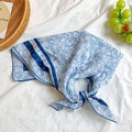 Artificial Silk Striped High-grade Korean Style Stylish Beach Arm Bag Silk Scarf - DanaFashionstore