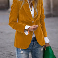 Velvet Lapel Casual Suit Business Fashion Slim Single-breasted Jacket Outwear Clothing For Women - DanaFashionstore