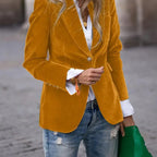 Velvet Lapel Casual Suit Business Fashion Slim Single-breasted Jacket Outwear Clothing For Women - DanaFashionstore