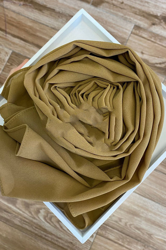 Women's Hijab Solid Pearl Chiffon Scarf