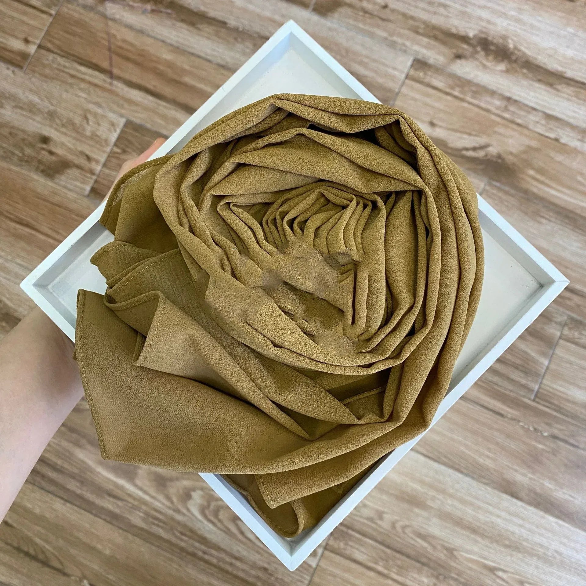 Women's Hijab Solid Pearl Chiffon Scarf - DanaFashionstore