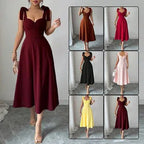 Lace-up Waist-cinching Maxi Dress - DanaFashionstore