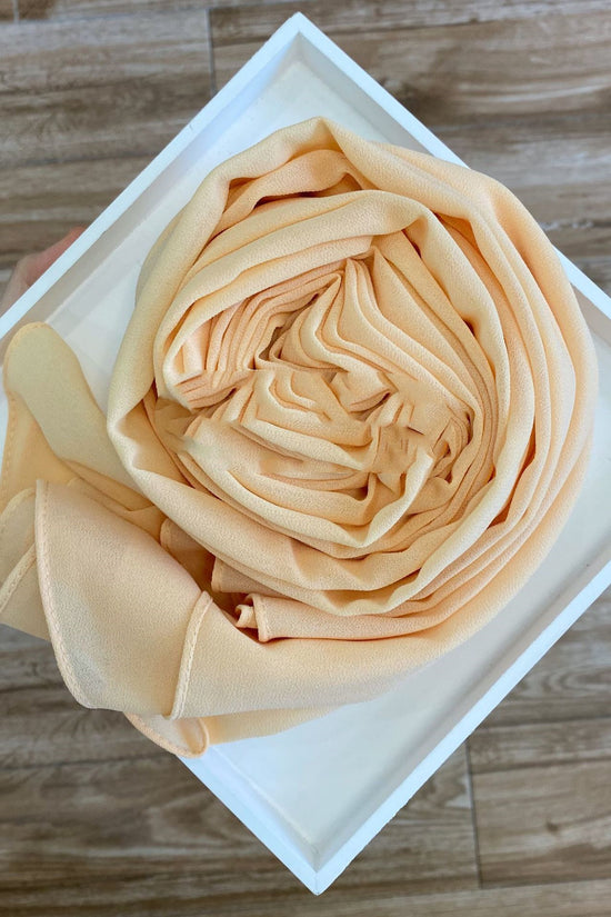 Women's Hijab Solid Pearl Chiffon Scarf