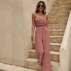 Loose Strap Tube Top Jumpsuit 2026 - High-End Drape Jumpsuit - DanaFashionstore
