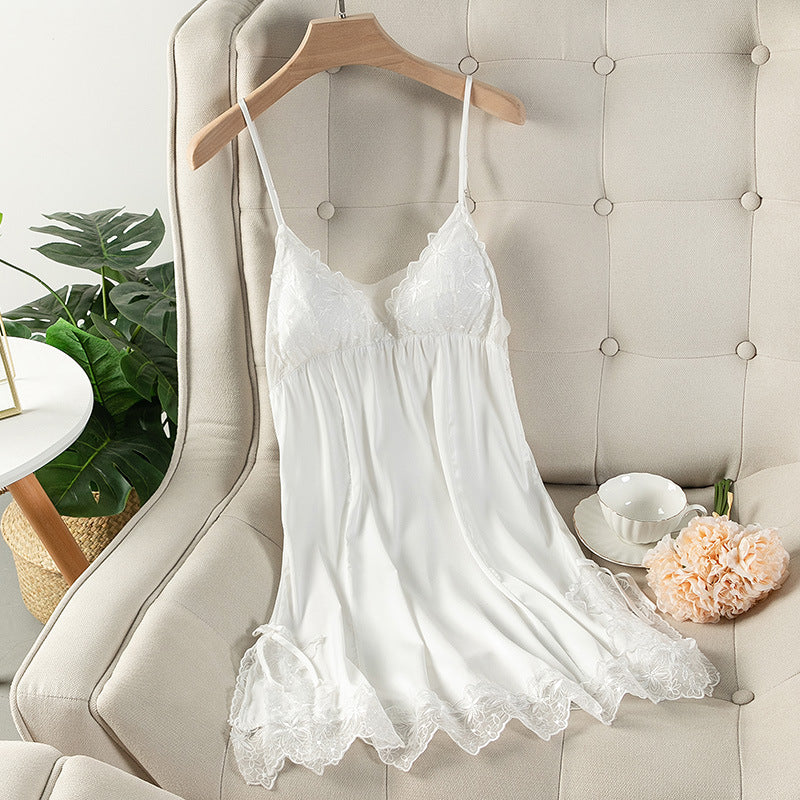 Girls' Silk Lace Suspender Nightgown - Dana Fashion
