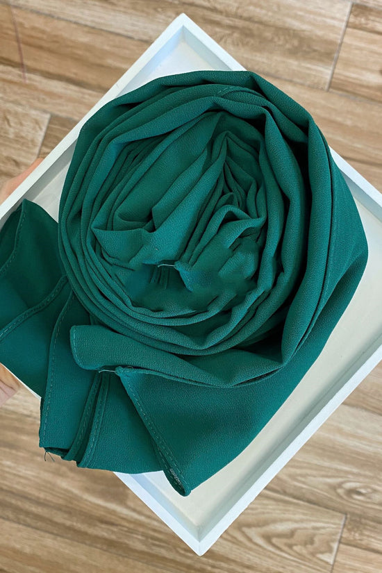 Women's Hijab Solid Pearl Chiffon Scarf