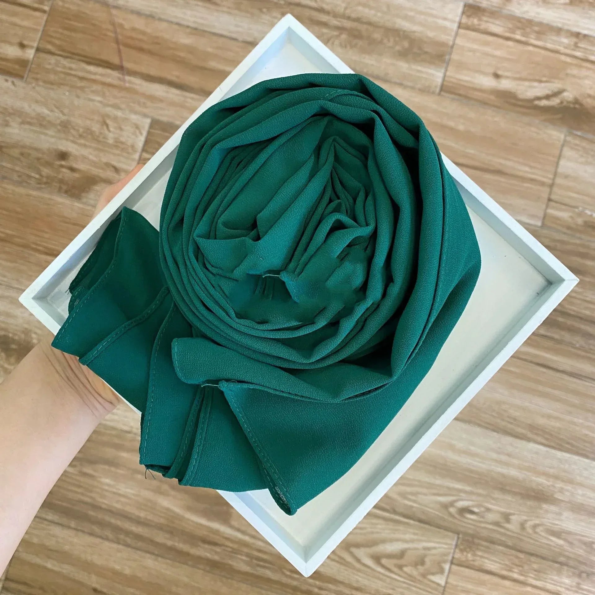 Women's Hijab Solid Pearl Chiffon Scarf - DanaFashionstore