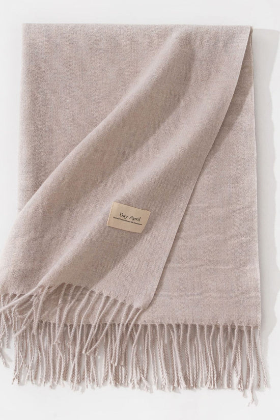 Pure Color Artificial Cashmere Scarf Women's Winter High-grade Shawl