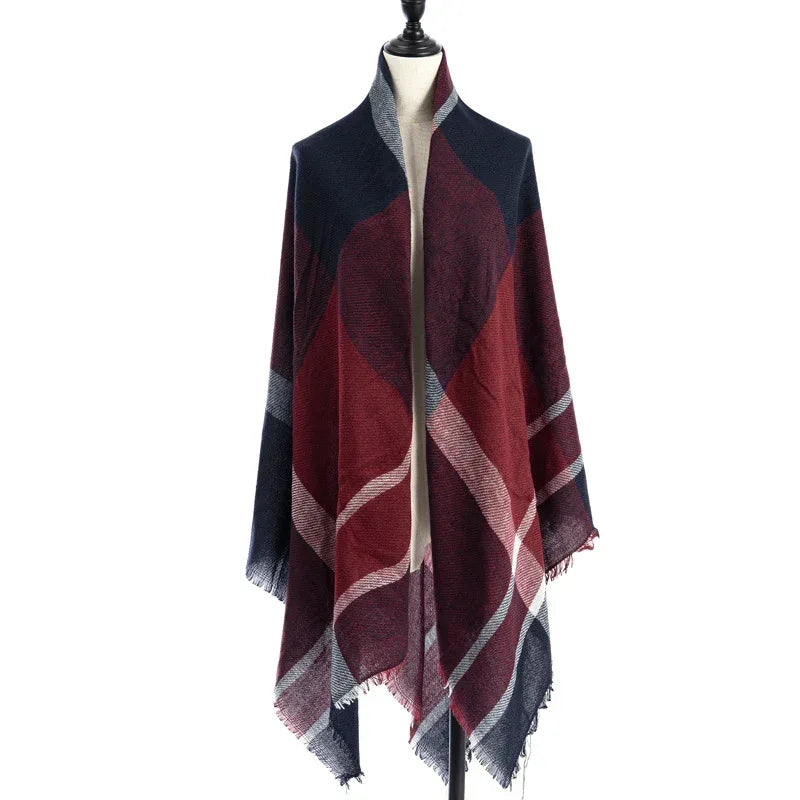 Women's Cashmere-like Plus-sized Double-sided Qicaigei Scarf Shawl - DanaFashionstore