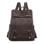 Retro Large Capacity Contrast Color Women's Pu Backpack - DanaFashionstore