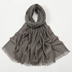 Flat Slub Cotton Solid Color Scarf Breathable Monochrome - DanaFashionstore