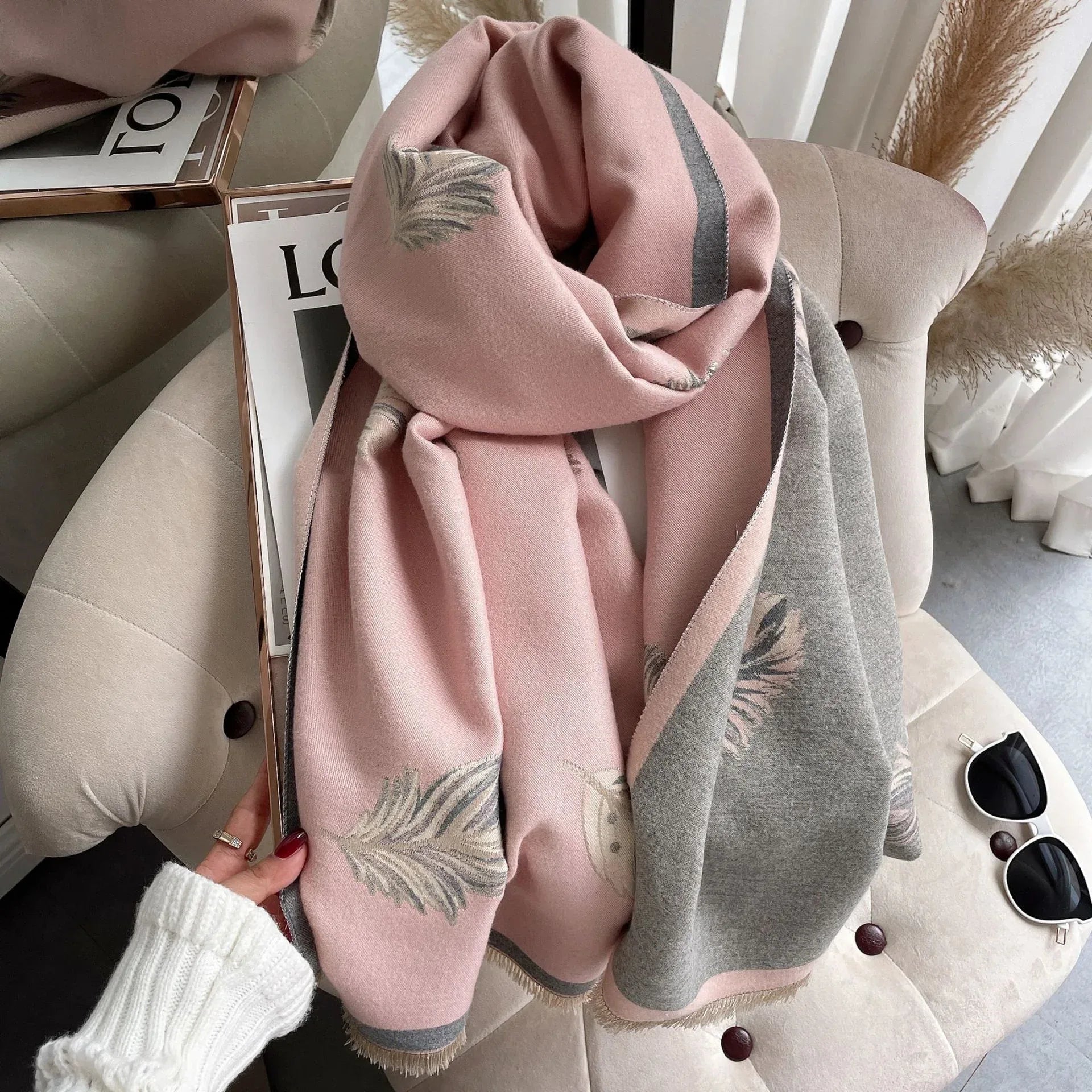 Cashmere-like Short Beard Tassel Thickened Warm Shawl Scarf - DanaFashionstore