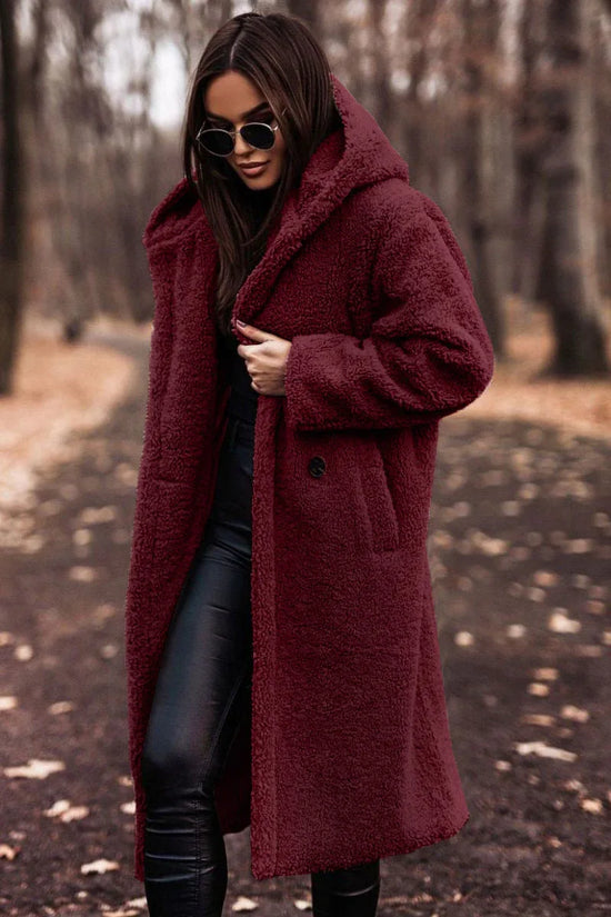 Autumn Winter Fashion Elegant Long Coat Woman Plush Warm Faux Fleece Coat Women Teddy Jacket Female Teddy Coat Outwear Ladies - DanaFashionstore