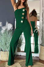 Tube Top Irregular Design Jumpsuit 2026 - Loose Casual Jumpsuit - DanaFashionstore