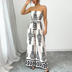 Wide-Leg Printed Jumpsuit 2026 - Slim Fit Tied Casual Jumpsuit - DanaFashionstore