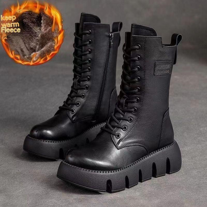 Fleece-lined Thick Cotton Mid-calf Women's Single Boots - DanaFashionstore