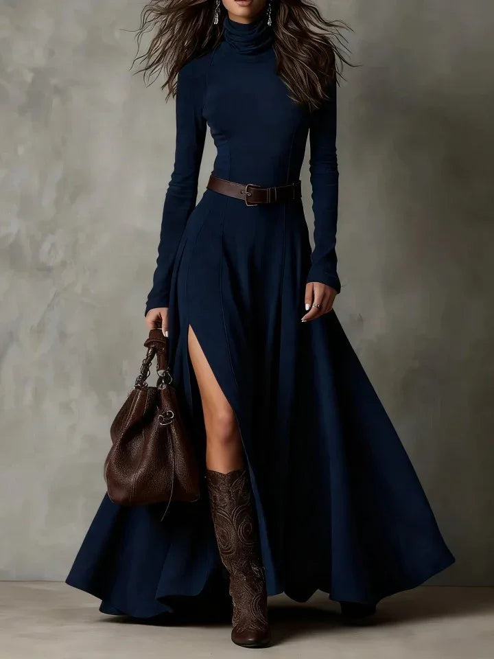 Long Stylish Dress With A BeltEuropean And American Fashion - DanaFashionstore