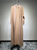 Muslim Cardigan Coat Chiffon Patchwork - Elegant Lightweight Modest Outerwear - DanaFashionstore