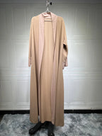 Muslim Cardigan Coat Chiffon Patchwork - Elegant Lightweight Modest Outerwear - DanaFashionstore