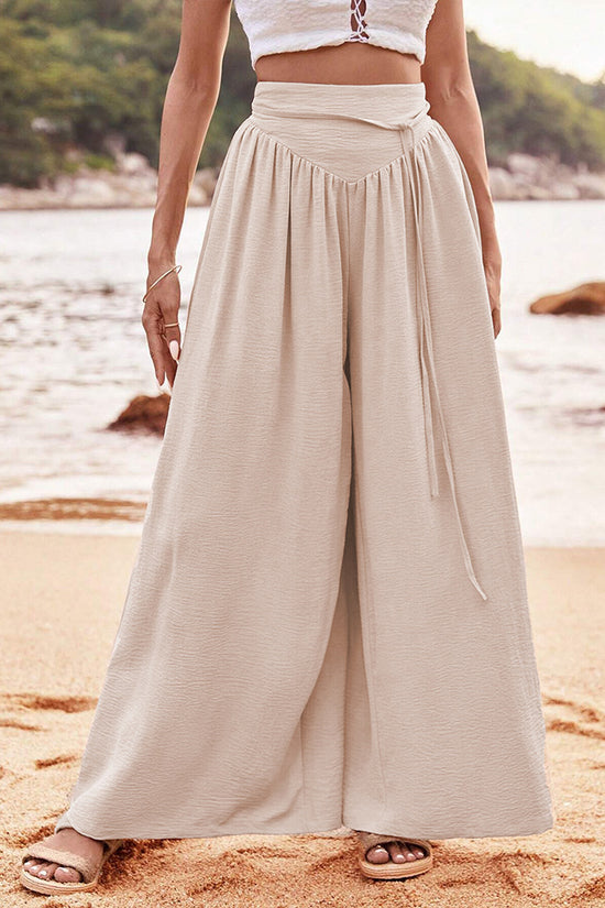 Simple Elegant Style Wide-leg Casual Pants Women