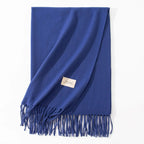 Pure Color Artificial Cashmere Scarf Women's Winter High-grade Shawl - DanaFashionstore