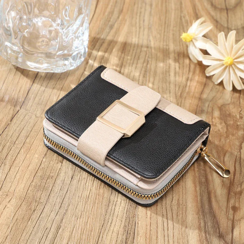 Women's Short Zipper Vertical Buckle Small Wallet - DanaFashionstore