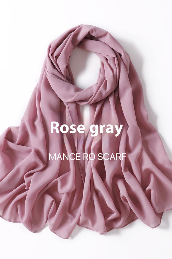 Pure Color Pearl Chiffon Scarf Headcloth Veil Chiffon Scarf