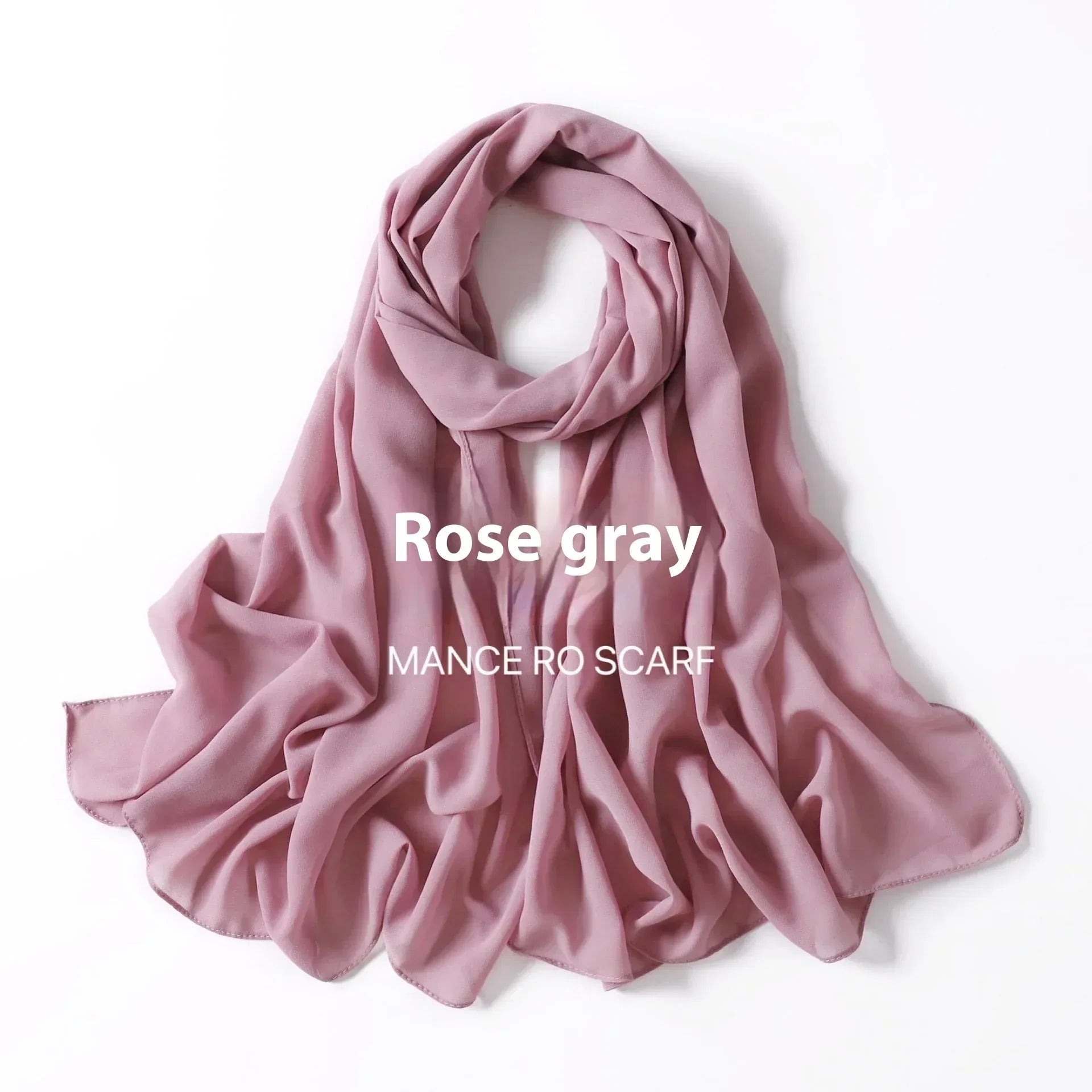 Pure Color Pearl Chiffon Scarf Headcloth Veil Chiffon Scarf - DanaFashionstore