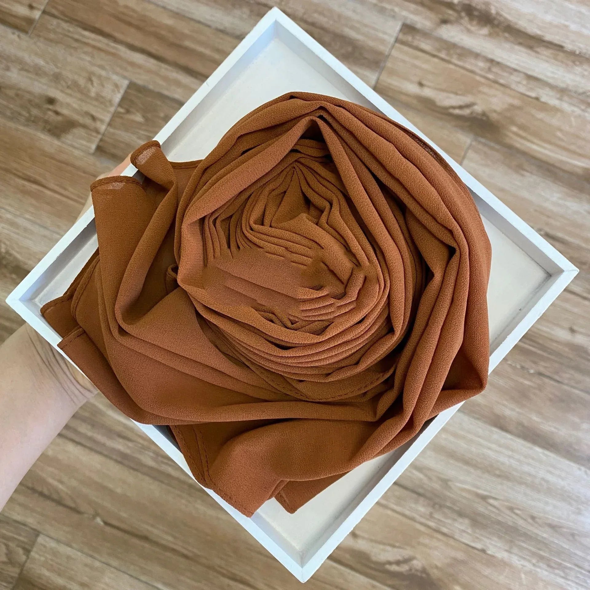 Women's Hijab Solid Pearl Chiffon Scarf - DanaFashionstore