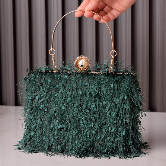 Tassel Handbags Women Dress Party Evening Bag Fashion Luxury Designer Square Bags Crossbody Shoulder Bag Ladies - Dana Fashion