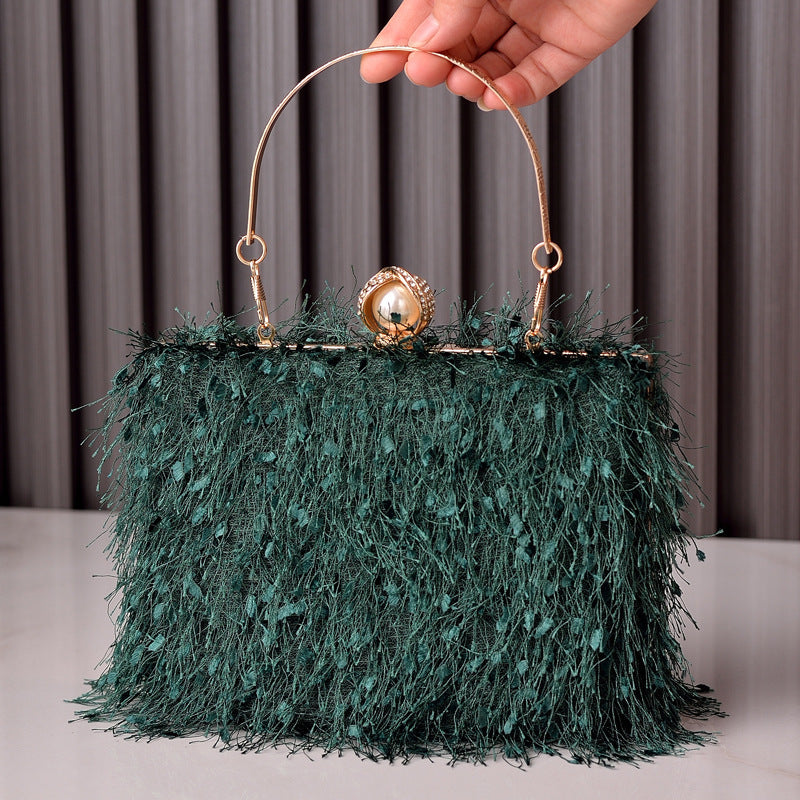 Tassel Handbags Women Dress Party Evening Bag Fashion Luxury Designer Square Bags Crossbody Shoulder Bag Ladies - Dana Fashion