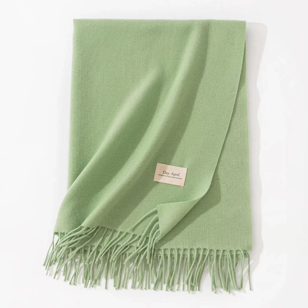 Pure Color Artificial Cashmere Scarf Women's Winter High-grade Shawl - DanaFashionstore