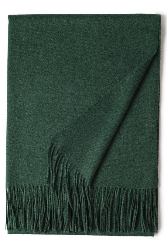 New Solid Color Wool Long Beard Warm Tassel Scarf Thick