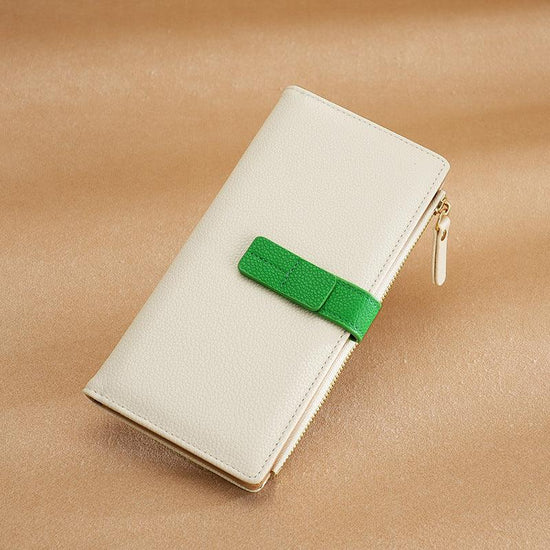 Long Multiple Card Slots Zipper Bag Buckle Korean Style High Sense Women's Wallet - DanaFashionstore