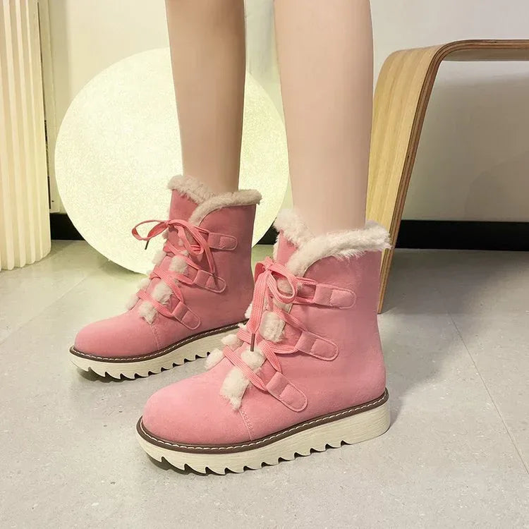 Thick Bottom Fleece-lined Thick Snow Boots Warm - DanaFashionstore