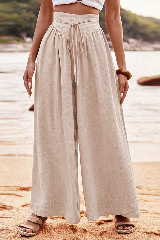 Simple Elegant Style Wide-leg Casual Pants Women