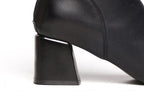 Autumn And Winter Women's Pointed Thick Heel And Fleece Martin Boots - DanaFashionstore