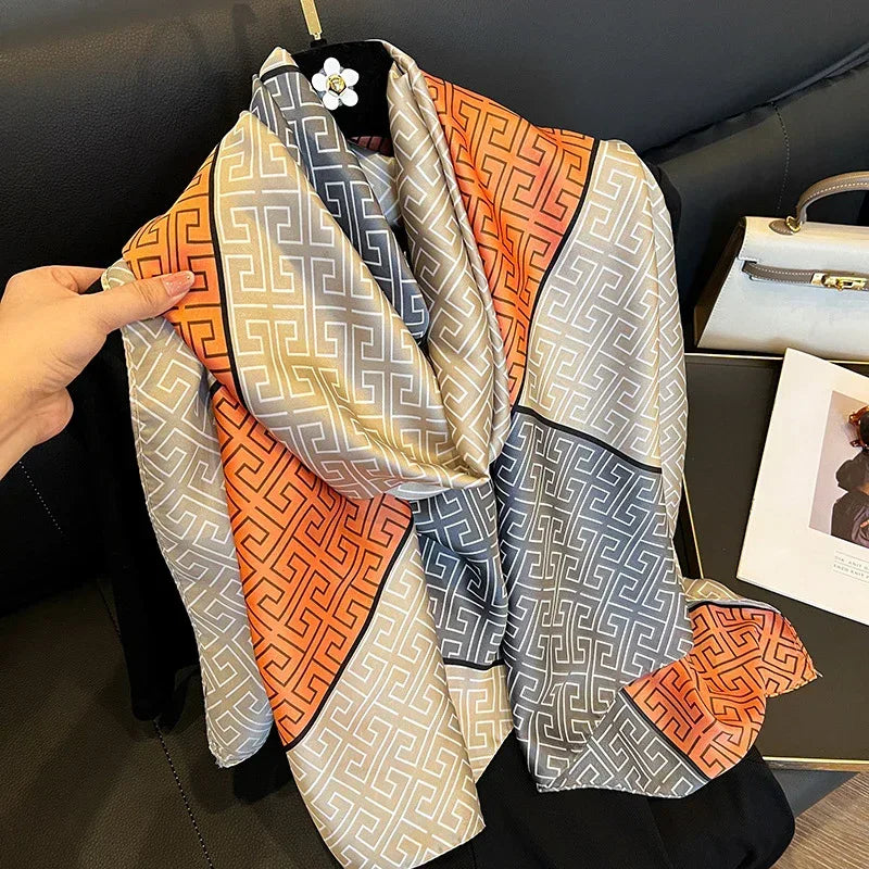 Elegant Emulation Silk Scarf Women's Spring And Summer Sun Protection Long - DanaFashionstore