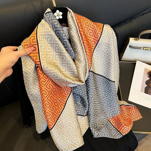 Elegant Emulation Silk Scarf Women's Spring And Summer Sun Protection Long - DanaFashionstore