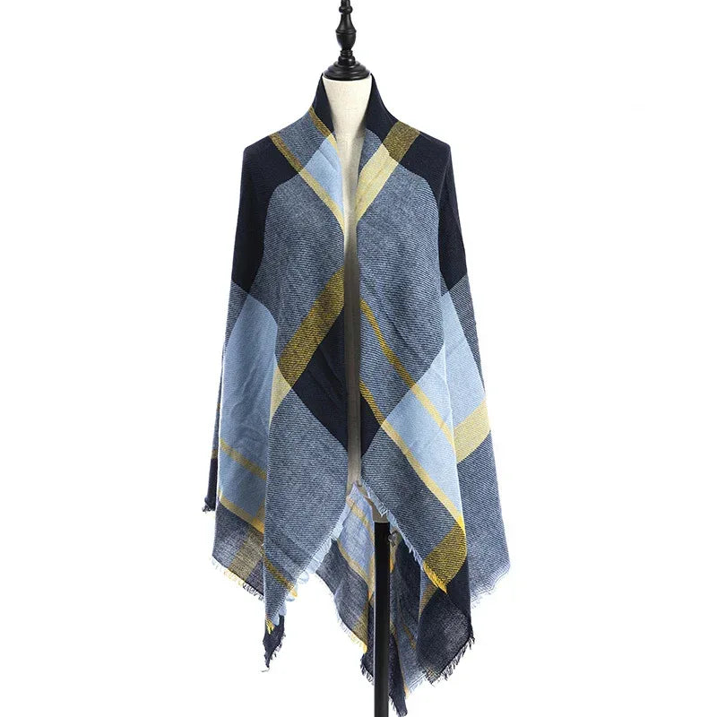 Women's Cashmere-like Plus-sized Double-sided Qicaigei Scarf Shawl - DanaFashionstore