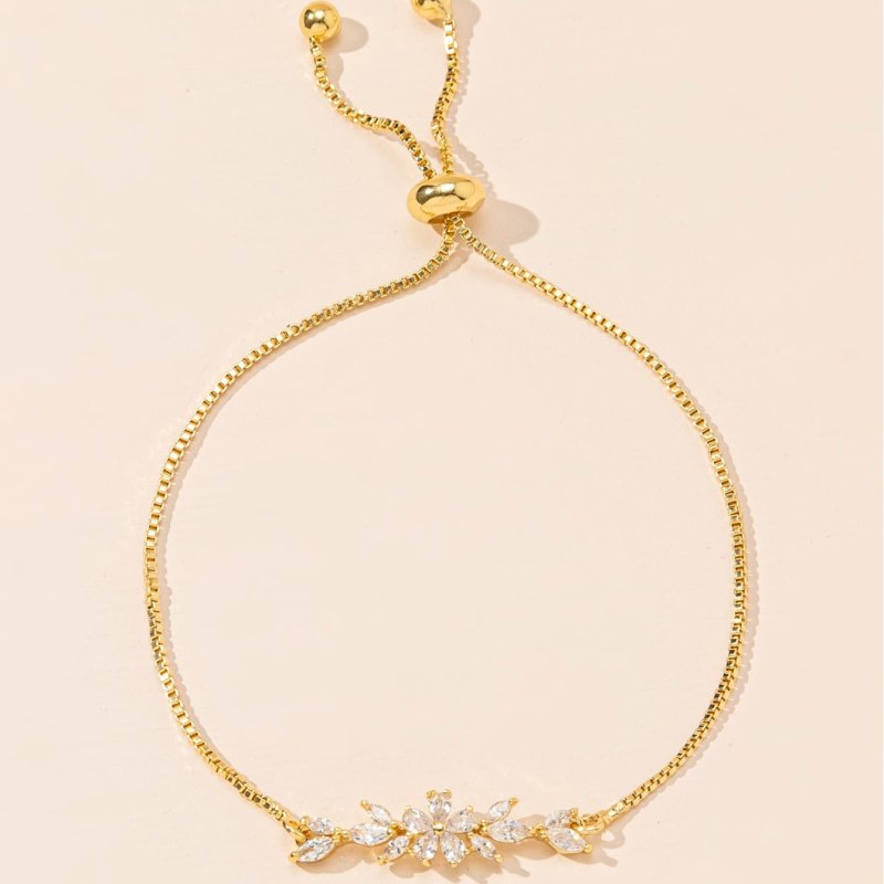 1pcs Fashionable Zircon Bracelet Silver Flower Leaf Drawstring Design Chain Inlaid Gold-plated Bracelet Suitable For Women's Daily Holiday Wear $23.21 Dana Fashion Color: Gold Women's Accessories Overview: Simple and fashionable silver and gold chains lig