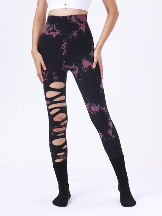 2 Pack Hollow Sexy High Elastic Women's Tie Dye Cutout Tights High Waist Workout Yoga Leggings, Scrunch Butt Lifting Elastic Pants, Tummy Control Butt Lifting Workout Yoga Athletic Pants $168.98 Dana Fashion Color: 2PACK1 Size: L Women's clothing Butt lif
