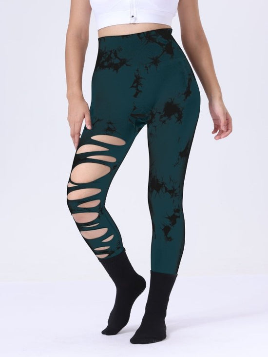 2 Pack Hollow Sexy High Elastic Women's Tie Dye Cutout Tights High Waist Workout Yoga Leggings, Scrunch Butt Lifting Elastic Pants, Tummy Control Butt Lifting Workout Yoga Athletic Pants $168.98 Dana Fashion Color: 2PACK1 Size: L Women's clothing Butt lif