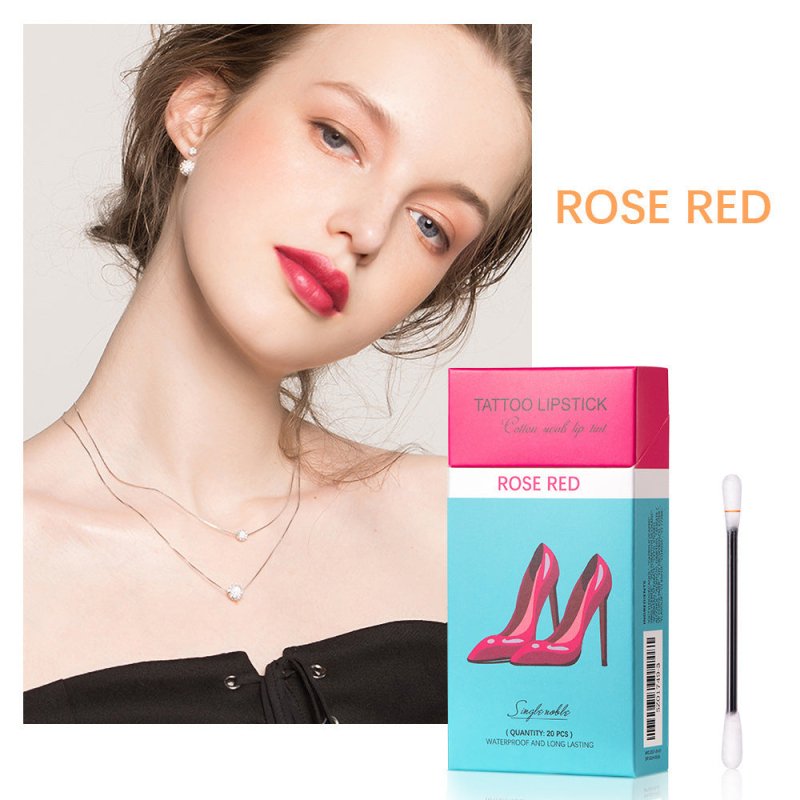 20 Pcs Set Cotton Swab Lipsticks For Outdoor Portable Lipsticks Cosmetics Waterproof Case Lasting Long Cigarette Liquid Lipstick $19.00 Dana Fashion Color: Rose red makeup Overview: 1. The makeup is full of color, lasting moisture, not easy to remove make
