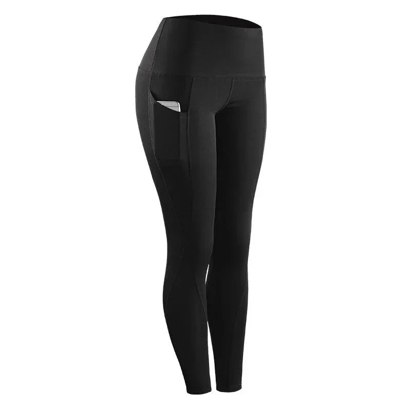 Women Compression Skinny Fitness Leggings Women Stretch Sportswear Casual Leggings Pants with Pocket - DanaFashionstore