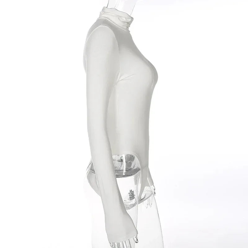 Slim-Fit High-Neck Jumpsuit 2026 - Base Layer Bodysuit - DanaFashionstore