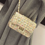 Autumn and winter new women's bag wild small square bag Japan and South Korea fashion lock chain bag shoulder slung - DanaFashionstore