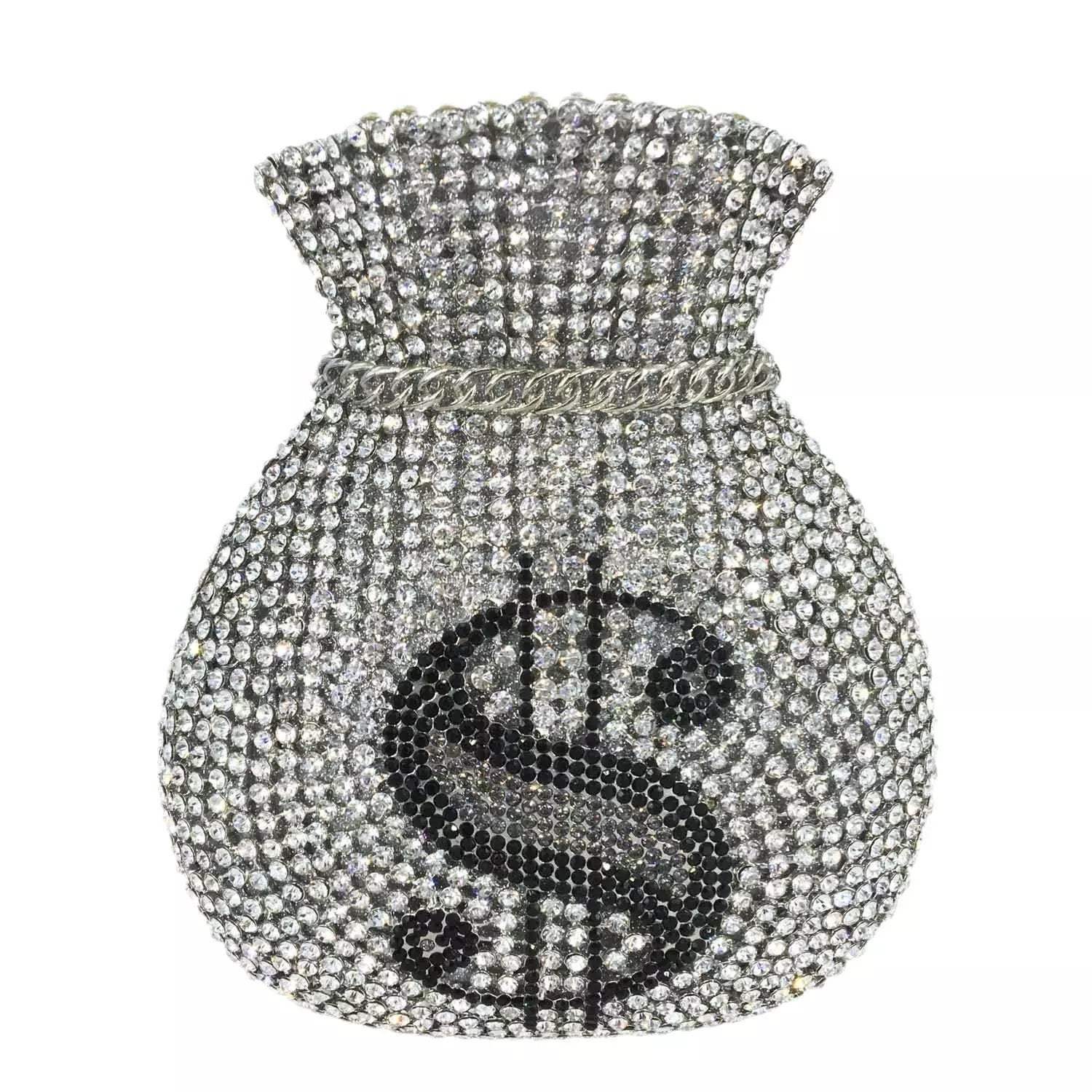 Trade Hollow Metal Purse Full Diamond Clutch - Dana Fashion