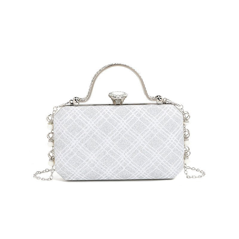 2024 Summer Dinner Bag Evening Bag Crossbody Clutch Women's Bag Cosmetic Bag Banquet Bag Niche Women Bag Bag $31.99 Dana Fashion Color: Silver Size: 20X4X12CM Women's Bags Product information: Lining texture: Polyester Applicable scenarios: Daily matching