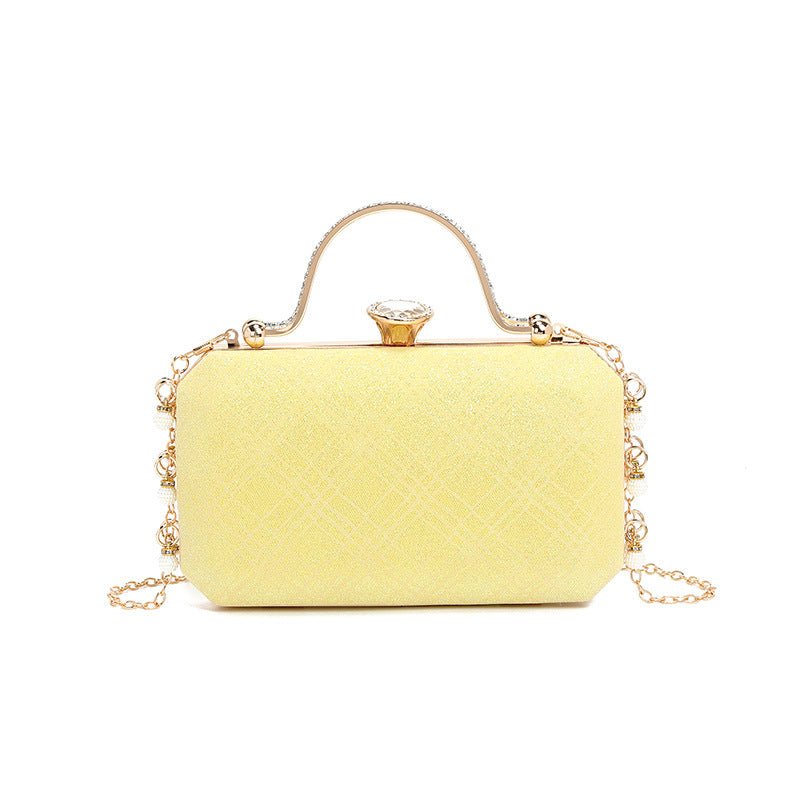 2024 Summer Dinner Bag Evening Bag Crossbody Clutch Women's Bag Cosmetic Bag Banquet Bag Niche Women Bag Bag $31.99 Dana Fashion Color: Golden Yellow Size: 20X4X12CM Women's Bags Product information: Lining texture: Polyester Applicable scenarios: Daily m